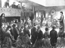 'The Catholic Emigration Mission - Service on board a ship bound for Montreal 1890. Creator: G Durand