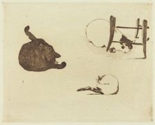 The Cats (Les chats), 1869. Creator: Edouard Manet