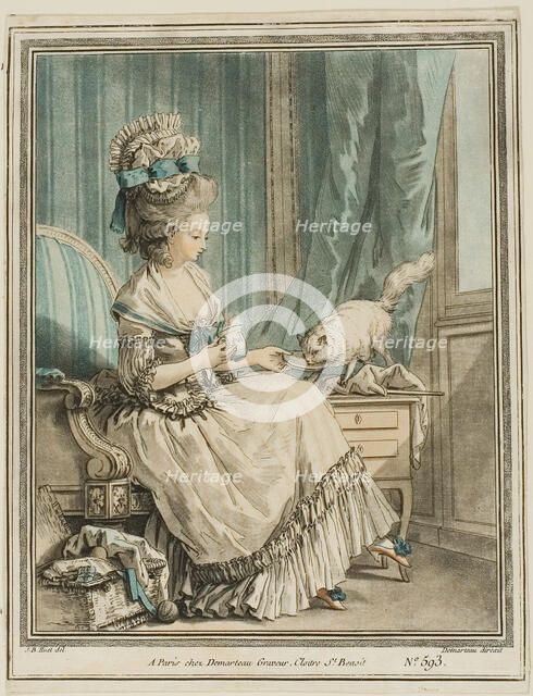 The Cat's Repast, 1778/79. Creator: Gilles-Antoine Demarteau.