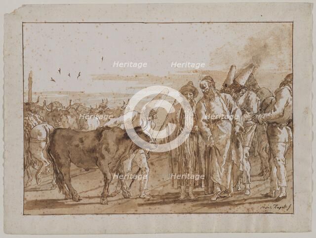 The Cattle Vendor, 1790s. Creator: Giovanni Domenico Tiepolo (Italian, 1727-1804).