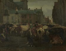 The Cattle Market in Antwerp, 1861. Creator: Jan Stobbaerts