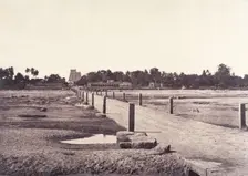 The Causeway Across the Vaigai River, January-March 1858. Creator: Captain Linnaeus Tripe