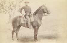 The Cavalier The young soldier and his horse on duty [a]t camp Cheyenne [] /, 1890. Creator: John C. H. Grabill
