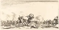 The Cavalry Combat with Pistols, c. 1632/1634. Creator: Jacques Callot