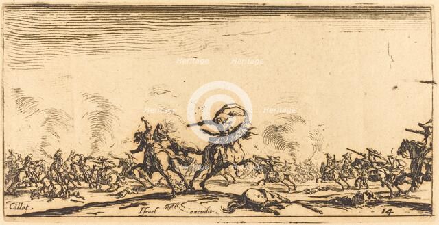 The Cavalry Combat with Pistols, c. 1632/1634. Creator: Jacques Callot.