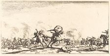The Cavalry Combat with Pistols, c. 1632/1634. Creator: Jacques Callot