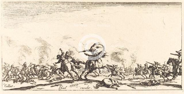 The Cavalry Combat with Pistols, c. 1632/1634. Creator: Jacques Callot.
