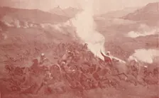 The Cavalry Charge at Balaclava 1854 (1909). Creator: Unknown