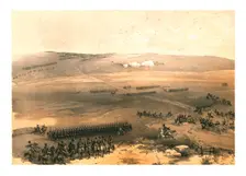 The Cavalry Affair of the Heights of Bulganak - the First Gun...1854 (1855). Creator: Jonathan Needham
