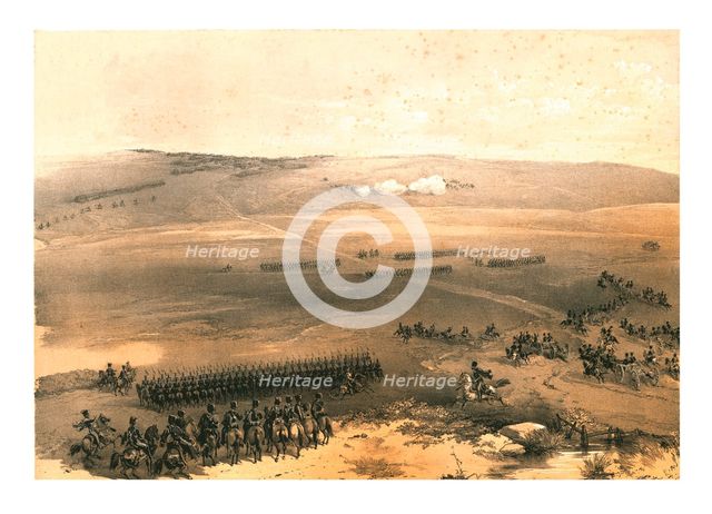 'The Cavalry Affair of the Heights of Bulganak - the First Gun...1854', (1855). Creator: Jonathan Needham.