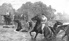 The Cavalry Manoevres in Berkshire - Officers of the Horse Guards and Life Guards, 1890. Creator: John Charlton