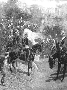 The Cavalry Manoevres; The Guards on the march from Aldershot to Churn camp, 1890. Creator: Unknown