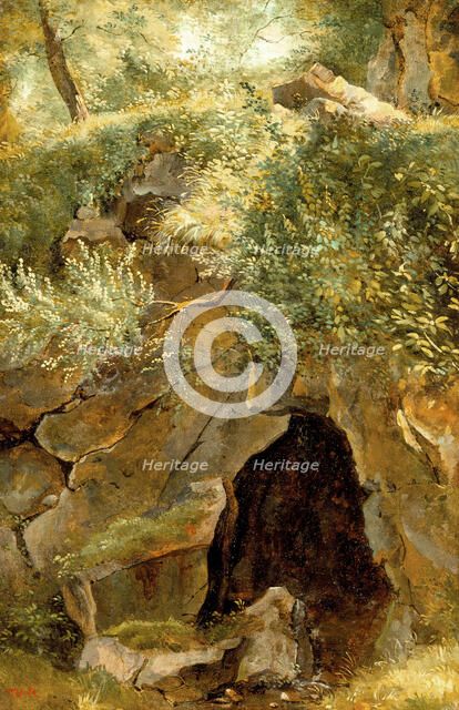 The Cave, between 1828 and 1830. Creator: Theodore Rousseau.
