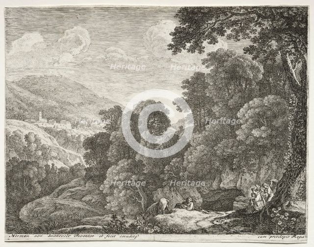 The Cave, c. 1652-1654. Creator: Herman van Swanevelt (Dutch, c. 1600-1655).