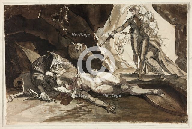The Cave of Despair, c. 1769. Creator: Henry Fuseli.