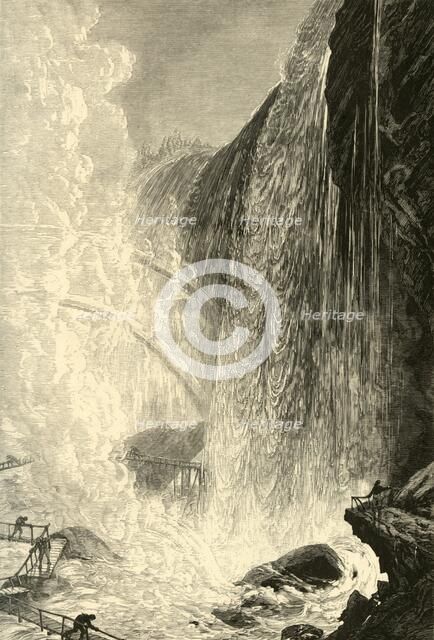 'The Cave of the Winds', 1872.  Creator: Harry Fenn.