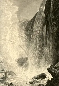 The Cave of the Winds 1872. Creator: Harry Fenn