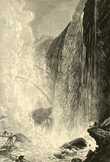 The Cave of the Winds 1872. Creator: Harry Fenn