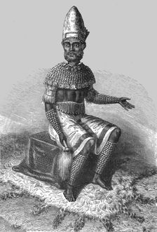 'The Cazembe in state dress; The regions of the Cazembe 1875. Creator: Unknown