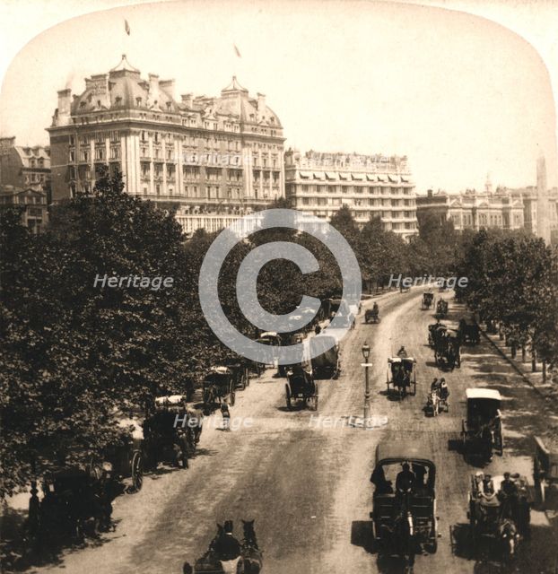 'The Cecil and Savoy Hotels, London', 1896.   Creator: Works and Sun Sculpture Studios.