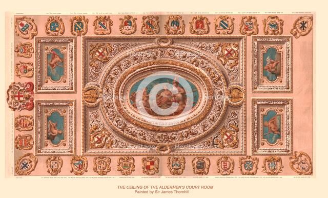 The Ceiling of the Aldermen's Court Room, 1886. Artist: Sir James Thornhill.
