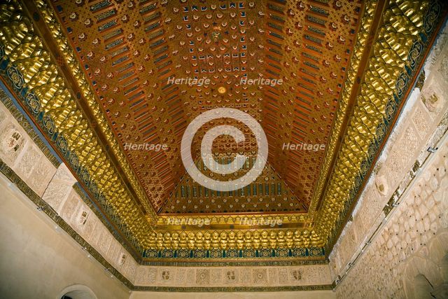 The ceiling of the Galley Chamber (Sala de la Galera) in the Alcazar of Segovia, Spain, 2007. Artist: Samuel Magal