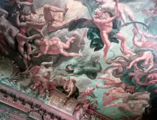 The ceiling of the State Dining Room, Chatsworth House, Derbyshire, c1955. Creator: Arthur Charles Kirby Ware