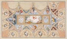 The ceiling painting by Francesco Albani in the Palazzo Verospi in Rome, c1617. Creator: Francesco Pannini