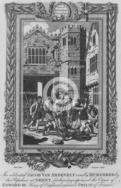 'The celebrated Jacob Van Ardevelt cruelly murdered by the Populace at Ghent', c1787. Artist: Unknown.