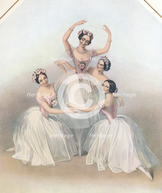 'The Celebrated Pas De Quatre: composed by Jules Perrot', c1850. Creator: TH Maguire.