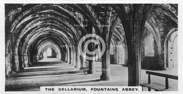 The Cellarium, Fountains Abbey, Yorkshire, c1920s. Artist: Unknown