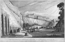 The Cemetery at Liverpool, shewing Mr Huskisson's Grave etc 1831.Artist: Thomas Talbot Bury