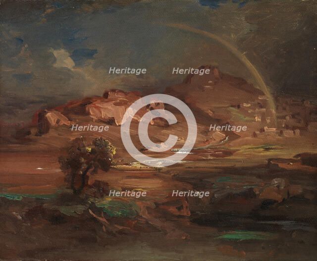 The Cemetery at Pronoia near Nauplia, ca. 1841-47. Creator: Carl Rottmann.