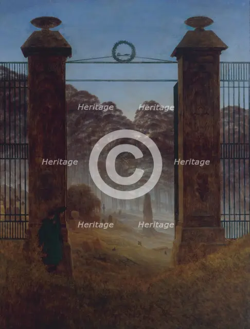 The Cemetery, ca 1825. Artist: Friedrich, Caspar David (1774-1840)