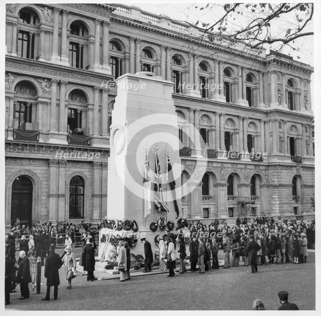 The Cenotaph, Whitehall, Westminster, City of Westminster, Greater London Authority, 1960-1985. Creator: Leonard Robin Mattock.