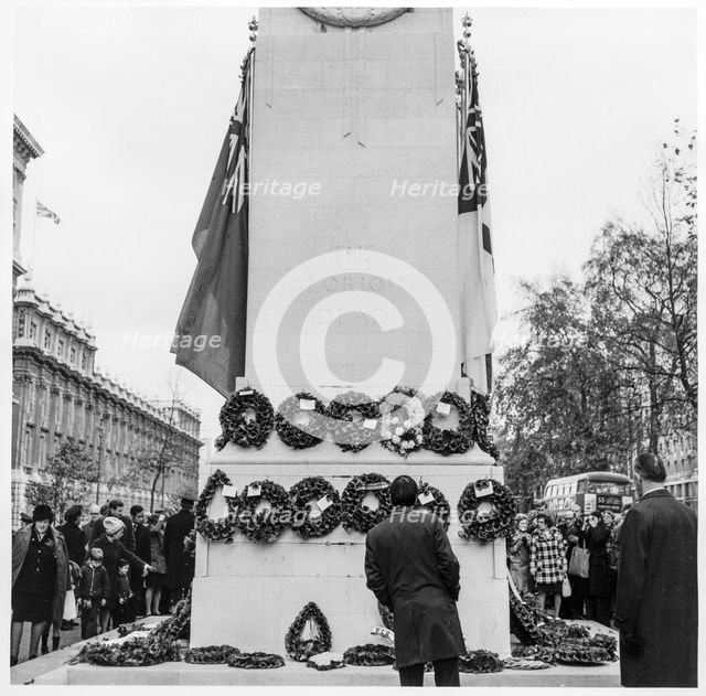 The Cenotaph, Whitehall, Westminster, City of Westminster, Greater London Authority, 1960-1985. Creator: Leonard Robin Mattock.