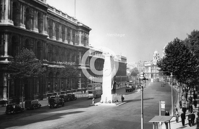 The Cenotaph, Whitehall, London, 1950s. Creator: Arthur Charles Kirby Ware.