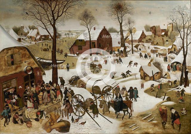 The Census at Bethlehem (The Numbering at Bethlehem), Early 17th cen.. Creator: Brueghel, Pieter, the Younger (1564-1638).
