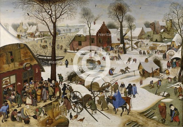 The Census at Bethlehem (The Numbering at Bethlehem), First third of 17th cen.. Artist: Brueghel, Pieter, the Younger (1564-1638)