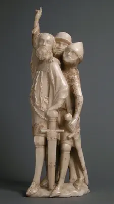 The Centurion and Two Soldiers, from a Crucifixion Group, Franco-Netherlandish, ca. 1340-50. Creator: Unknown
