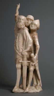 The Centurion and Two Soldiers, from a Crucifixion Group, Franco-Netherlandish, ca. 1340-50. Creator: Unknown