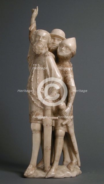 The Centurion and Two Soldiers, from a Crucifixion Group, Franco-Netherlandish, ca. 1340-50. Creator: Unknown.