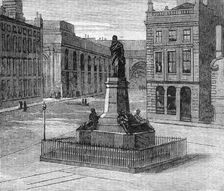 The Century of George Stephenson: monument to Stephenson at Newcastle-On-Tyne, 1881. Creator: Unknown