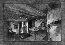 The Century of George Stephenson: the room in which Stephenson was born at Street House, Wylam, 1881 Creator: William James Palmer