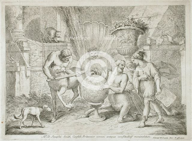 The Centaur Chiron Teaching Geography to the Young Achilles, 1759. Creator: Gaetano Gherardo Zompini.