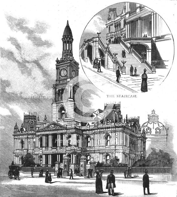 ''The Centennial Hall at Sydney, New South Wales; The Exterior and Staircase', 1890. Creator: Unknown.