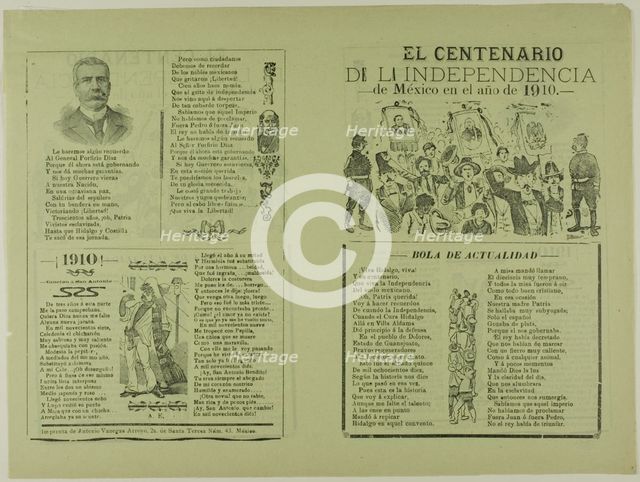 The Centennial of Mexico's Independence in the Year 1910, n.d. Creator: José Guadalupe Posada.