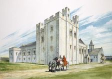 The Central Buildings Sherborne Old Castle, Dorset. Artist: Philip Corke