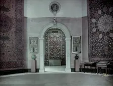 The Central Hall, The International Exhibition of Persian Art, at the Royal Academy of Arts, 1931. Creator: Unknown