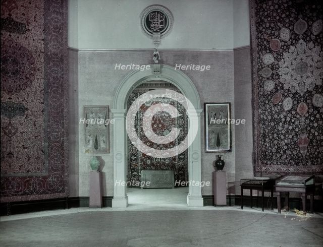 The Central Hall, The International Exhibition of Persian Art, at the Royal Academy of Arts, 1931. Creator: Unknown.